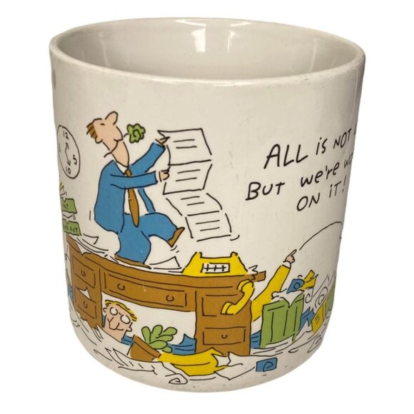 Vintage Coffee Mug Cup American Greetings Stoneware All Is Not Lost Office - Picture 4 of 8